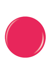 Glossy pink color of a button nail polish sample color swatch in white background